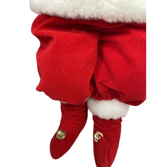 Brinns Calendar Girl Doll Vintage Christmas 14” Flocked Elf Suit W Bells - Picture 4 of 10